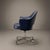 Mid-Century Modern Saarinen Executive Arm Chair in Ink Blue Leather on Stainless Steel Base by Knoll For Sale - Image 3 of 9