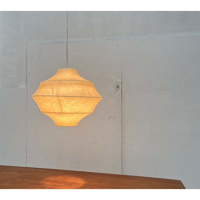 Mid-Century Modern Cocoon Pendant Lamp by Friedel Wauer for Goldkant Leuchten, Germany, 1960s For Sale - Image 9 of 18