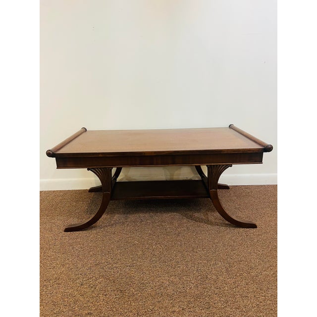 1940s French Regency Mahongany Coffee Table For Sale - Image 9 of 10