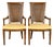 Henredon French Regency Louis XVI Carved Walnut Cane Back Armchairs, Pair For Sale