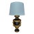Mid 20th Century Neoclassical Carved Wood Table Lamp With Gilt Swag Detail For Sale