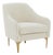Serena Cream Velvet Accent Chair For Sale