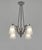 Louis Vandamme A stunning French 1930 art deco chandelier in nickel plated solid brass or bronze. The beautiful mounting...
