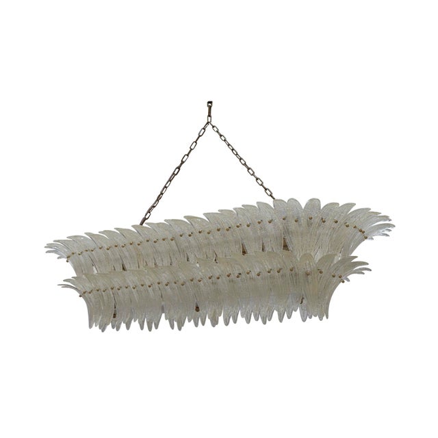 Mid-Century Modern Mid-Century Modern Italian Suspension Lamp in Transparent Murano Glass and Brass For Sale - Image 3 of 13