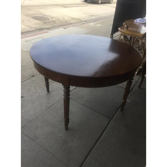 Wood 19th Century French Round Oak Center Table For Sale - Image 7 of 9