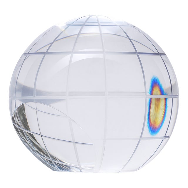 Vintage Decorative Glass Sphere, 1970s For Sale