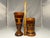 Wood Folk Art Parquetry Vases: 20th Century American Pair For Sale - Image 7 of 8