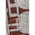 Kathleen Bridges Contemporary Burgundy Blue Geometric Pattern Paper Collage For Sale - Image 4 of 10