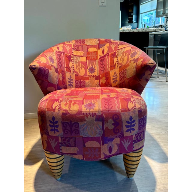 1990s 1990s Postmodern Barrel Chairs For Sale - Image 5 of 7