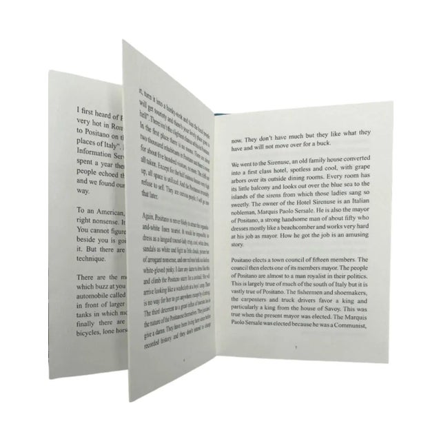 2020s Positano by John Steinbeck Le Sirenuse Hotel Italy Book For Sale - Image 5 of 12