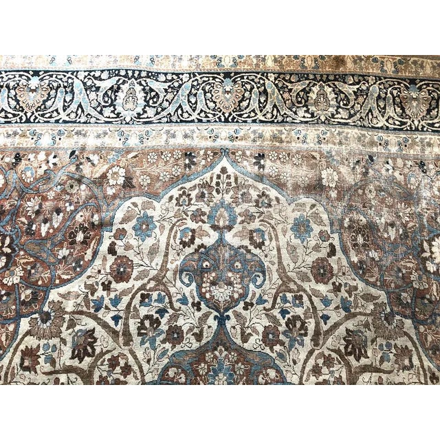 Contemporary Antique Worn Out Tabriz Haji Jalili Rug For Sale - Image 3 of 10