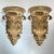 Pair of very large antique (19th century) hand-carved and gilded wooden brackets in the Baroque style measuring an...