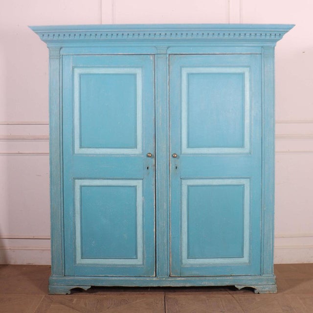 Early 19th Century Italian Painted Wardrobe For Sale - Image 13 of 13