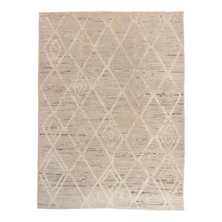 Organic Modern Moroccan Rug, 10'05 X 14'00 For Sale
