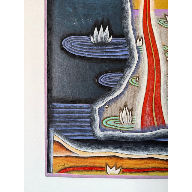 1992 Astika “Isla” Acrylic on Canvas Painting – Unframed For Sale In Miami - Image 6 of 12