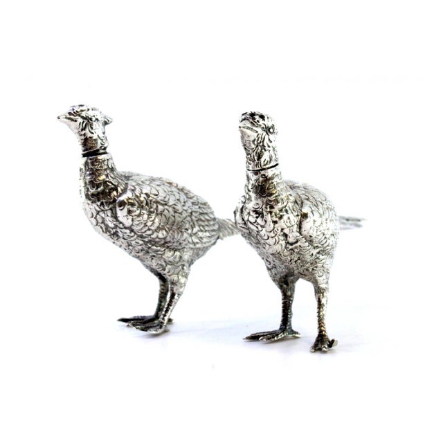 Metal Silver Salt and Pepper Shaker Set, Set of 2 For Sale - Image 7 of 8