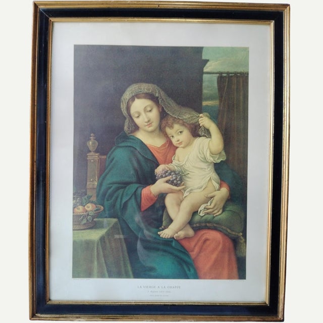 Pierre Mignard (1612-1695) The Virgin of the Grape by Roberto Hoesch, Milan. This lithograph faithfully reproduces the...
