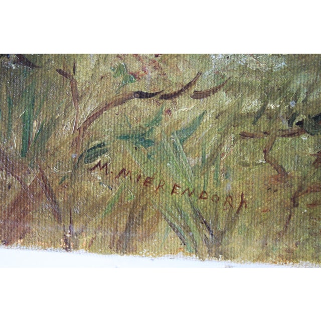 Textile Vintage Landscape Painting For Sale - Image 7 of 9