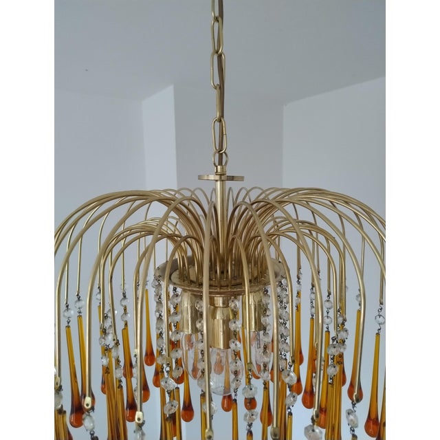 Murano Glass Teardrop Chandelier attributed to Paolo Venini, 1960s For Sale - Image 12 of 18