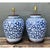 Wood Vintage Monumental Ceramic Ginger Jar Table Lamps - Pair For Sale - Image 7 of 12