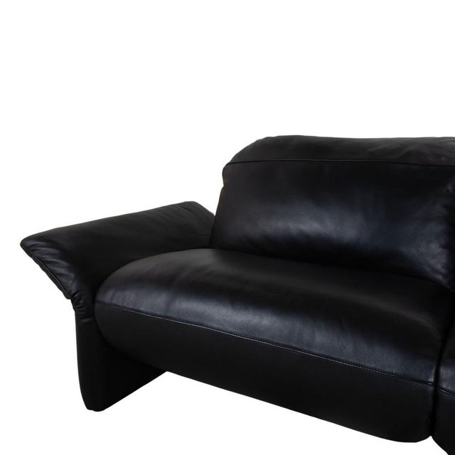 Elena Corner Sofa in Black Leather from Koinor For Sale - Image 9 of 18