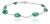 Vivid 2.84ct Emerald Multi-Shape Station Chain Bracelet in 14k White Gold For Sale