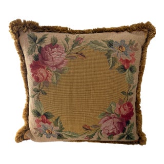 French Floral Tapestry Pillow Iosis for Yves DeLorme For Sale