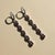 Metal Garnet Huggie Drop Earrings, Silver, Gold, Pair For Sale - Image 7 of 7