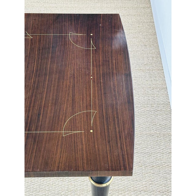 Wood Art Deco Dining Table in Macassar Ebony, 1940s For Sale - Image 7 of 14