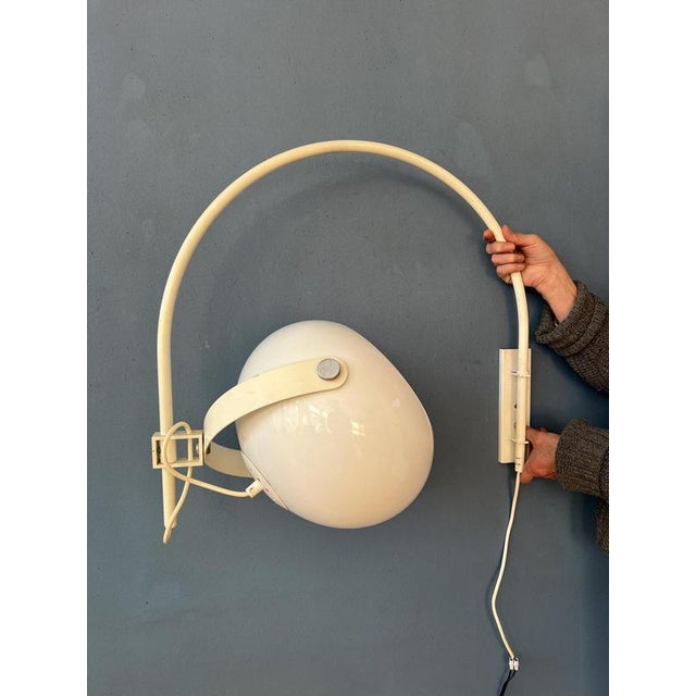 Vintage Space Age Mushroom Arc Wall Lamp from Dijkstra For Sale - Image 6 of 11