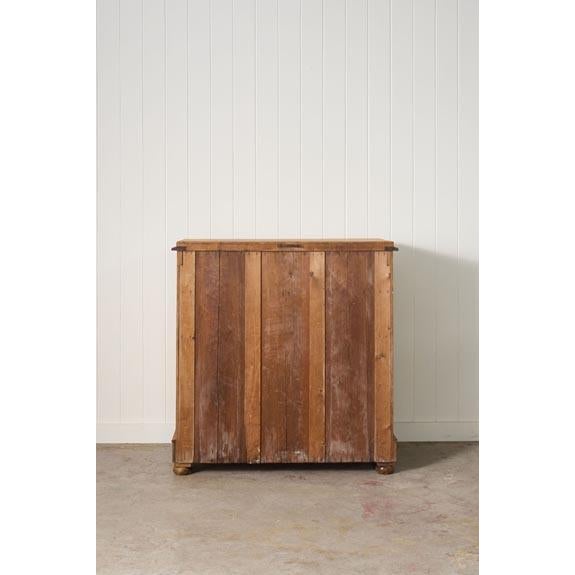 Late 19th Century English Victorian Large Two Over Three Pine Chest With Extra Deep Bottom Drawer For Sale - Image 9 of 10