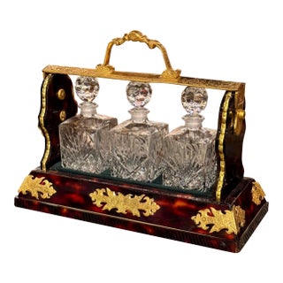 19th C. English Tortoise and Bronze Tantalus For Sale