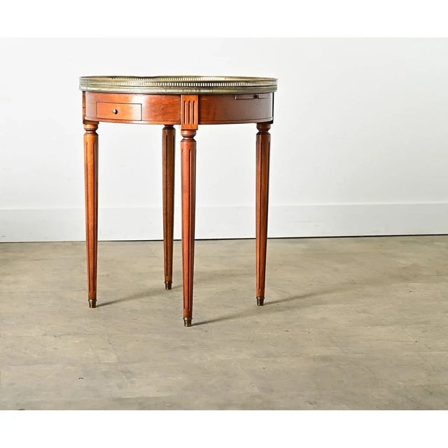 Wood French Vintage Mahogany Gueridon Bouillotte Table For Sale - Image 7 of 11