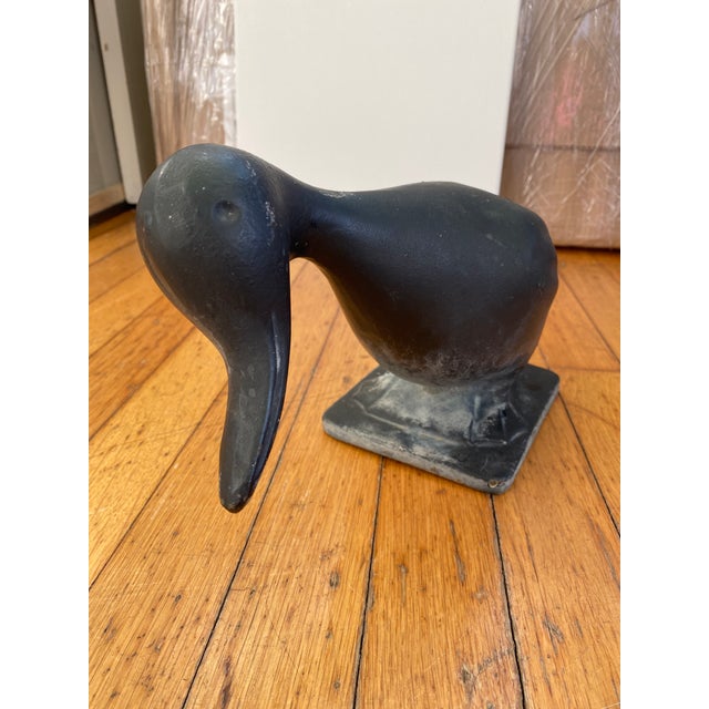 Cast Iron Duck to welcome visitors or watch over the backyard. Purchased at auction.