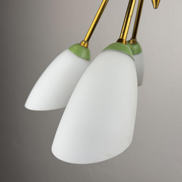 Beautiful vintage chandelier by stilnovo made in italy in the 1940-50s. stilnovo manufacture from italy, founded in 1946,...