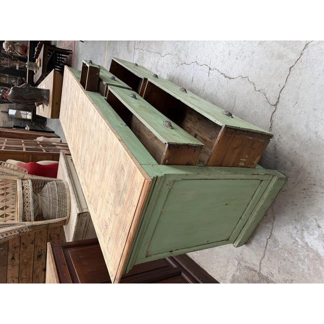 1940s Antique Wooden Florists Counter For Sale - Image 5 of 14