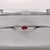 Ruby & Diamond Ring in 14k White Gold, Oval 5×4mm – Dainty East West Ring, Size 6.75 For Sale - Image 4 of 10
