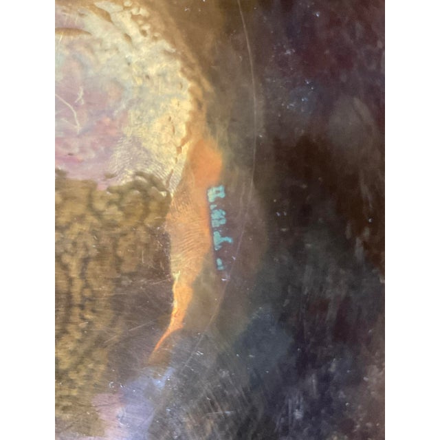 Vintage Persian Middle Eastern Mixed Metal Plate For Sale - Image 6 of 6