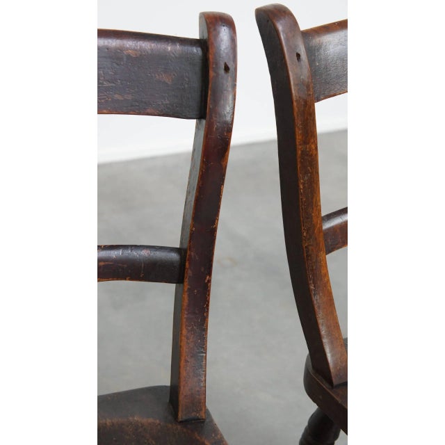 Set of Antique English Oxford Dining Chairs For Sale - Image 9 of 13