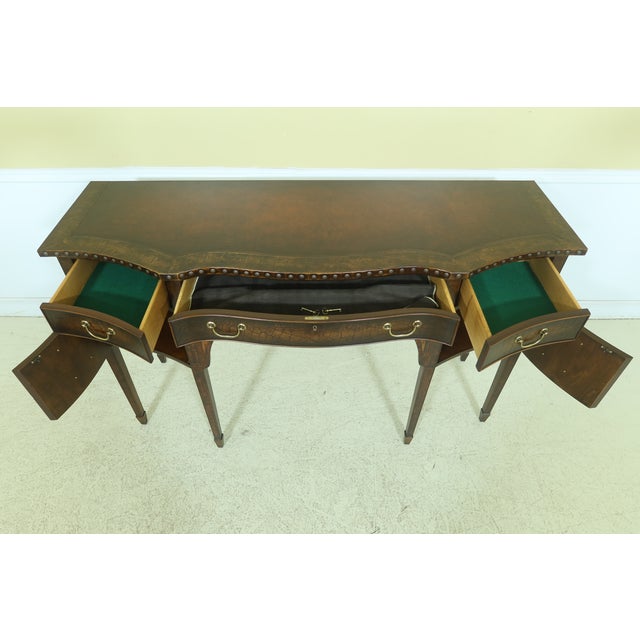 Councill Craftsmen Leather Wrapped Mahogany Sideboard Chairish