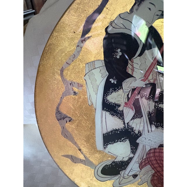 Glass 1960s Ukiyo-E-Art Print Pattern Plate For Sale - Image 7 of 7