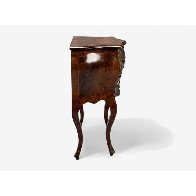 Louis XV Style, Small Bombay Chest, Walnut, Porcelain, Bronze, Austria, 19th C. For Sale - Image 12 of 15