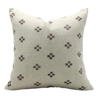 Fabdivine Artistic Cushion Cover 14x20 Inch Floral Prints on Thick Linen- Barfi For Sale