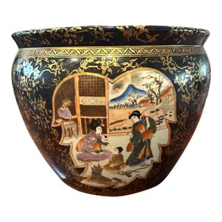 Vintage Asian Porcelain Planter For Sale