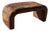 1980s Postmodern Brown Faux-Suede Waterfall Bench For Sale