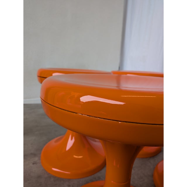Vintage Jurček Mushroom Stools from Meblo, 1960s, Set of 4 For Sale - Image 9 of 16