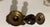 Antique English Oak Turned Candlesticks With Brass Candle Cups - A Pair For Sale - Image 12 of 13