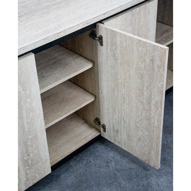 Mid Century Modern Credenza Sideboard Custom Stone Faux Marble 1980s 70s Drawers For Sale In Sacramento - Image 6 of 12