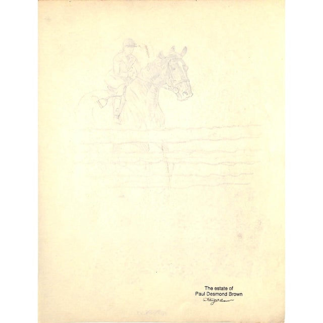 Traditional Original 1944 Pencil Drawing From Hi, Guy! The Cinderella Horse by Paul Brown 6 For Sale - Image 3 of 6