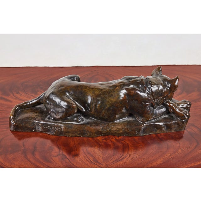 Georges Lucien GuyotSigned, Bronze Sculpture of Resting Dog, circa 1925 For Sale In Los Angeles - Image 6 of 7